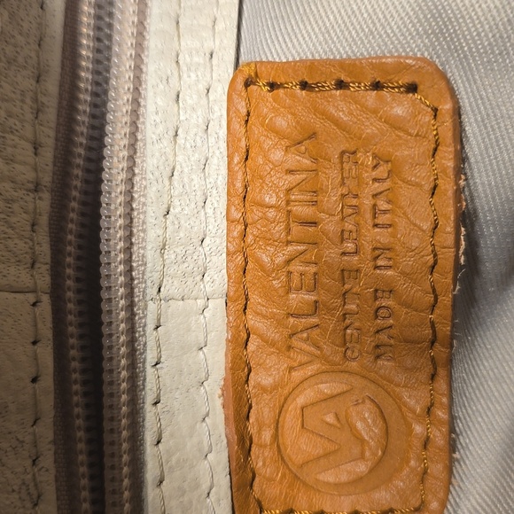 Valentina White and Brown Italian Leather Back Pack or Shoulder Bag - Picture 4 of 5